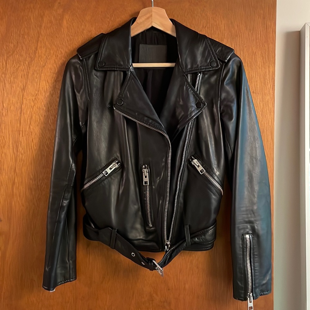 All Saints Leather Moto Jacket | UK 4 US 0 EU 32